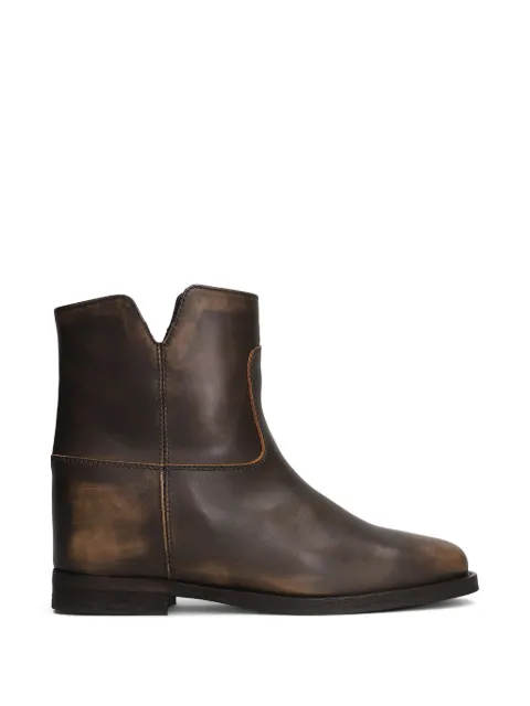 Via Roma 15 faded-effect ankle boots Brown 1626