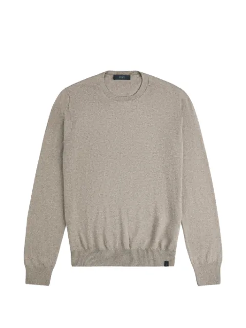 Fay crew-neck wool sweater Grey NMMC1532420CQT