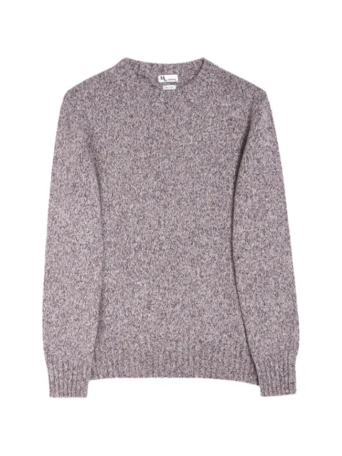 Doppiaa marl-knit crew-neck sweater Purple AAPPIOAC93007102