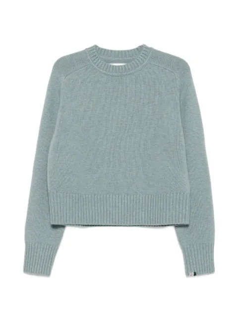 extreme cashmere ribbed-knit crew-neck sweater Blue 167