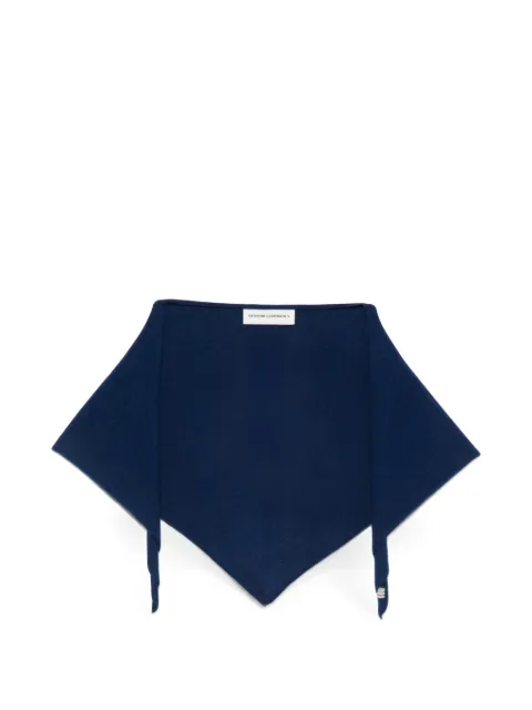 extreme cashmere triangular scarf Blue BANDANA