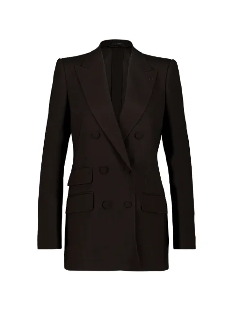 TOM FORD double-breasted peak-lapel blazer Brown GI3089FAX1804