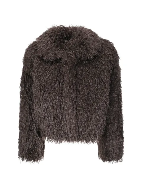 Tagliatore faux-fur collar jacket Brown GIAF80011M1267