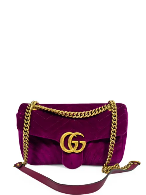 Gucci Pre-Owned GG Marmont matelassé shoulder bag Purple RFCPUGBBA760100W
