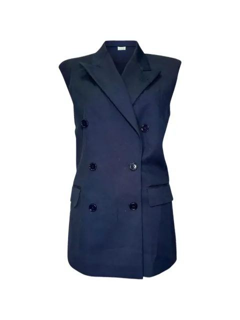 Dries Van Noten Pre-Owned 2020s double-breasted vest Blue RFCPUGBCL760104W