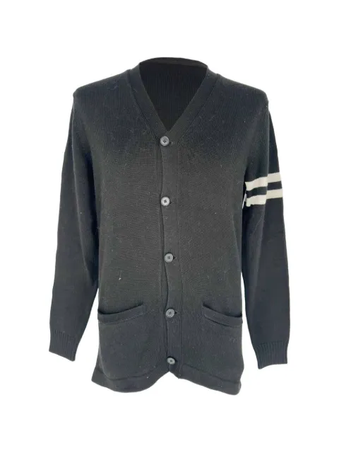 Ralph Lauren Vintage 2022 rugby solid arm-stripe cotton cardigan Black RFCPUGBCL767819M