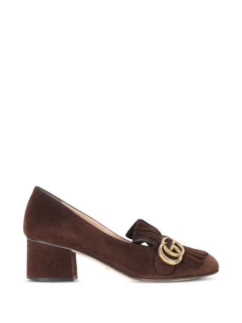 Gucci Pre-Owned Marmont loafer mid-heel pumps Brown RFCPUUSSH754855W