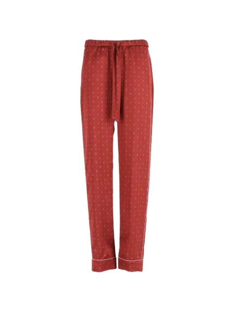 Forte Forte Le Club print satin-finish pajamas Red 15117F50A2511