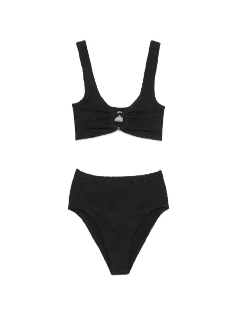 Hunza G Nadine hoop bikini Black NADINEGOLDM