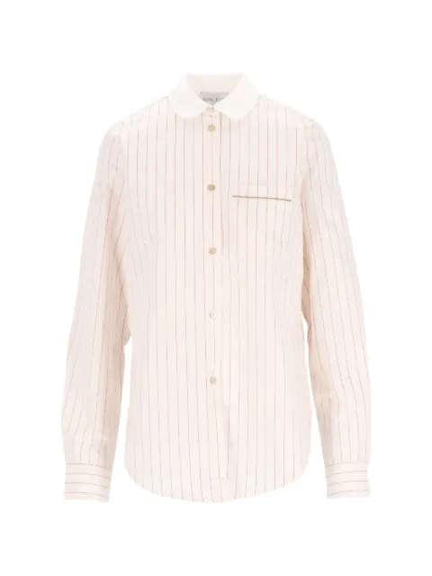 Forte Forte stripe-pattern club-collar shirt Neutrals 15108