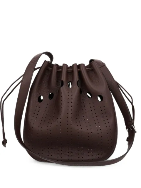 Valentino Garavani perforated leather messenger bag Brown YB0T59EGL