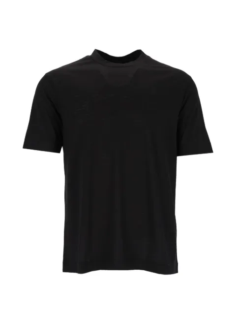 Emporio Armani T-shirt in wool slub jersey Black EM004515AF22405