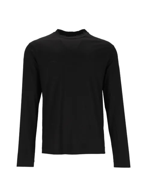 Emporio Armani wool slub jersey jumper Black EM004516AF22405