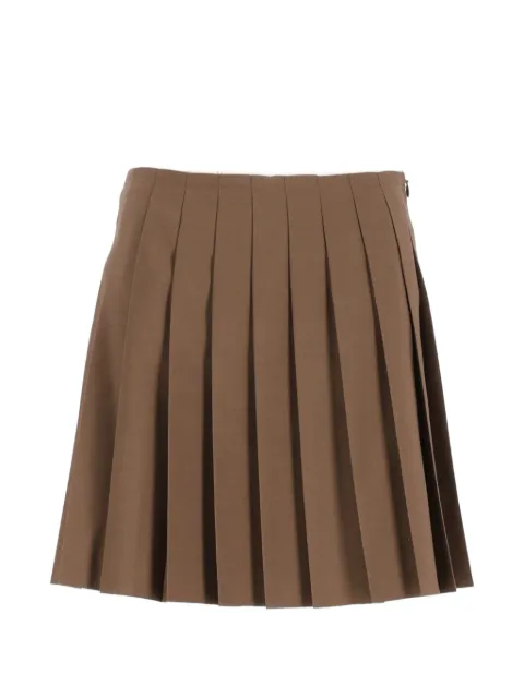 MM6 Maison Margiela pleated mini skirt Brown S52MC0024