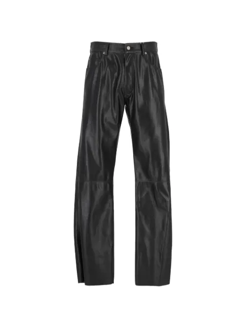 MM6 Maison Margiela leather-effect trousers Black SH0LA0046M35455