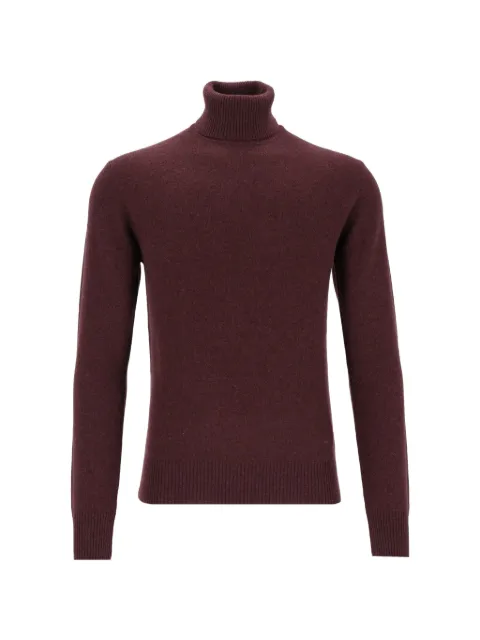 Emporio Armani plain-knit pure cashmere rollneck jumper Brown EM005799AF25399