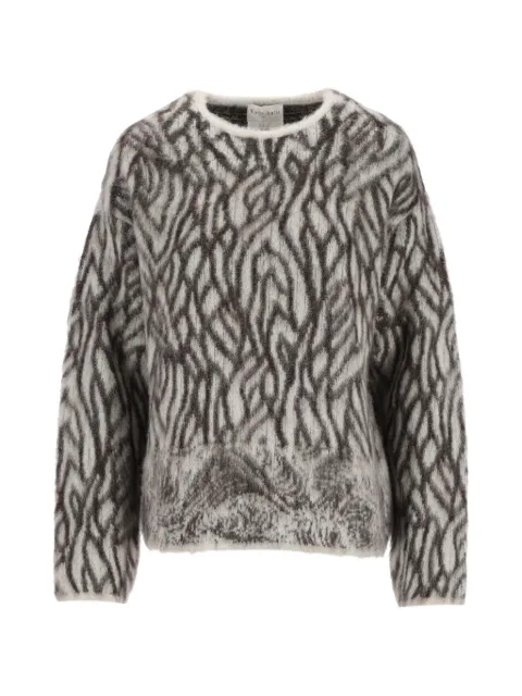 Forte Forte Plumes de Heron jacquard-knit sweater Neutrals 15154