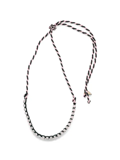 Forte Forte braided crystal-embellished necklace Black 15181