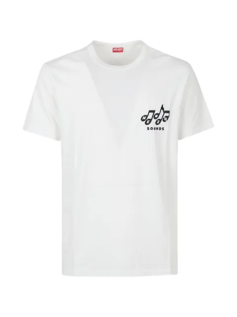 Kenzo KENZO Sounds logo-print T-shirt White FG65TS1614SG