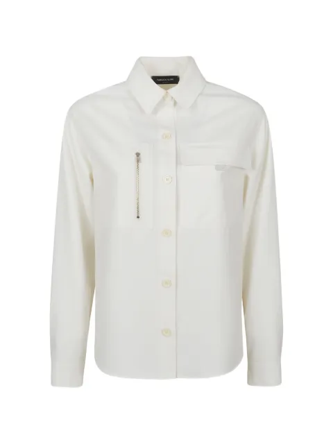 Fabiana Filippi zip-pocket flap-pocket shirt White CAD216F173M5210145