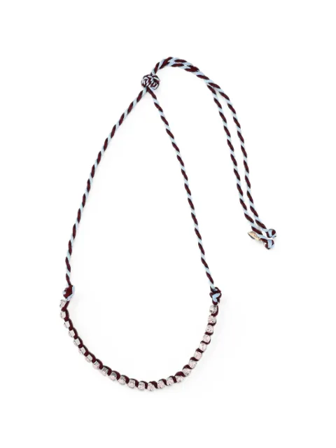 Forte Forte braided crystal-embellished necklace Red 15181