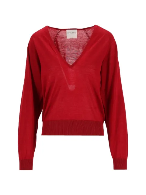 Forte Forte V-neck raglan-sleeve sweater Red 15133MYKNIT