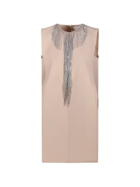 Sportmax fringe-detail sleeveless mini dress Neutrals 2622226081600