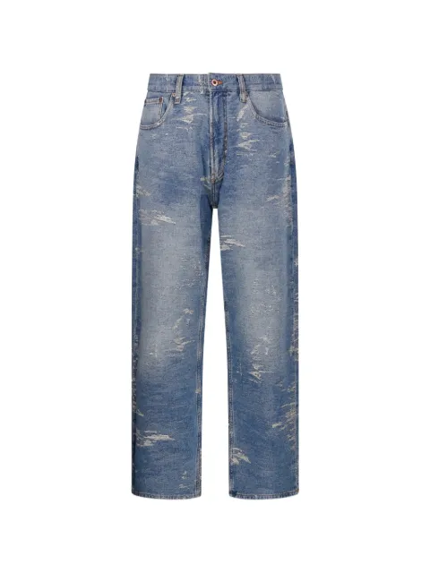 Emporio Armani 5-pocket pants denim with a distressed stone washed effect Blue EM006488AF27794