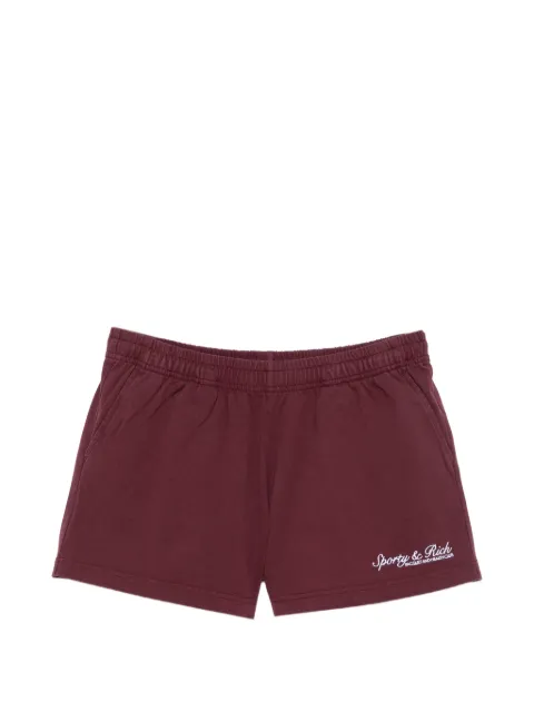 Sporty & Rich logo-print shorts Red SH03775325RE