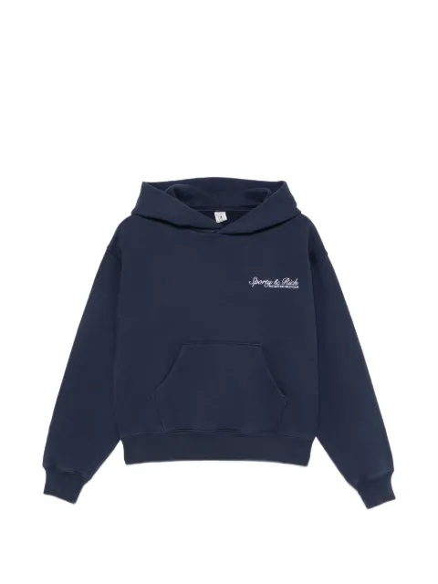 Sporty & Rich logo-embroidered hoodie Blue ST09575325BL106