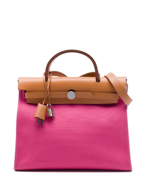 Hermès Pre-Owned 2013 Toile Herbag Zip 31 satchel Pink FI2YA1IXQ0E91MPM