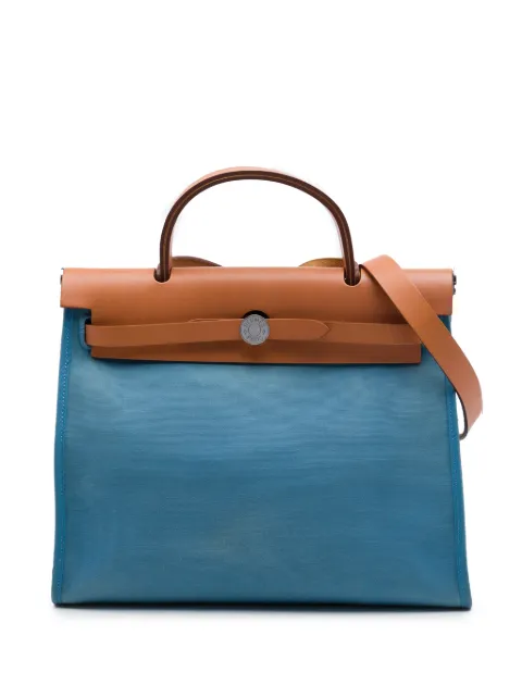 Hermès Pre-Owned 2015 Toile Herbag Zip 31 satchel Blue DZHM3LSXNA57KZ5E