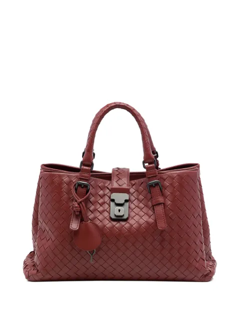 Bottega Veneta Pre-Owned 2012-2026 Small Nappa Intrecciato Roma satchel Red 70NOZRRJDRE1PBH9