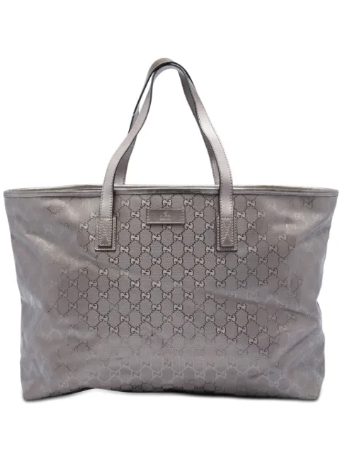 Gucci Pre-Owned 2016-2026 Large GG Imprime tote bag Silver 5DRYTB7JZ5TB95G1