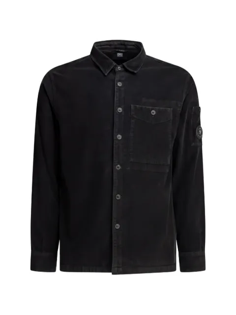 C.P. Company Lens-detail corduroy overshirt Black 21CMSH147A006410O999