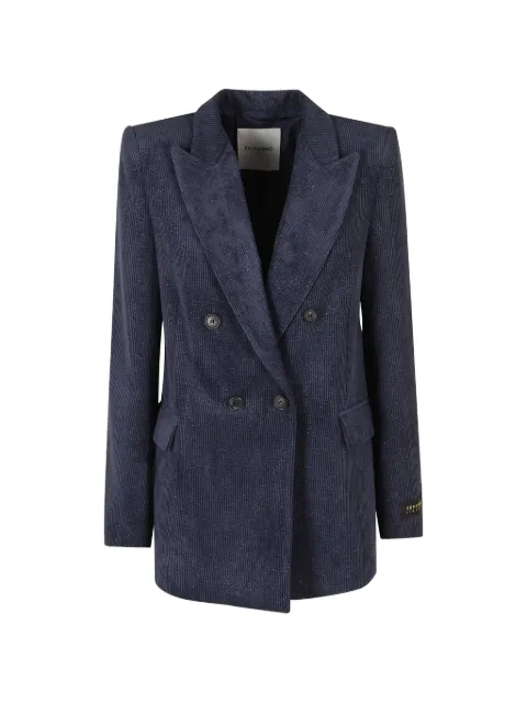 ERMANNO FIRENZE glitter-effect corduroy jacket Blue D49EI015E4C099