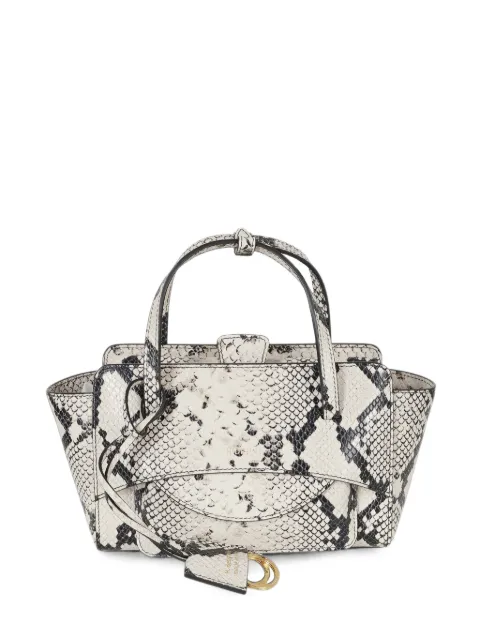 HIDESINS snake-effect leather shoulder bag Neutrals FL13PT099