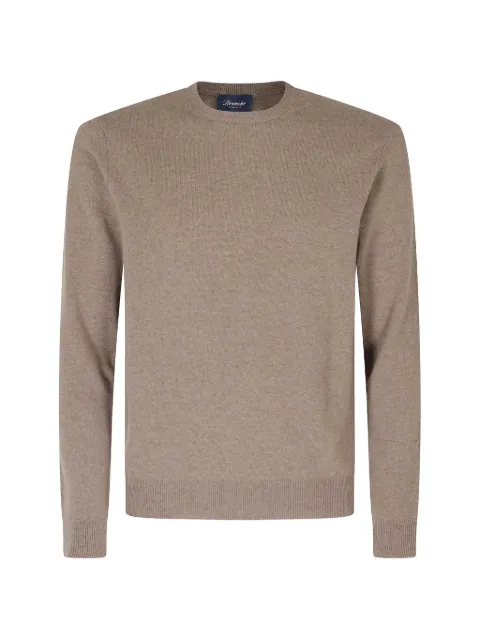 Drumohr crew-neck long-sleeve sweater Neutrals D1B103L00001099
