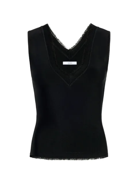 Adam Lippes Ria fringed-trim top Black P26618VI