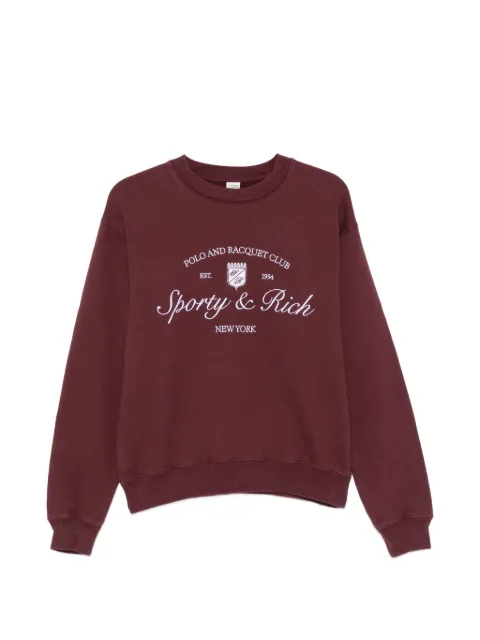 Sporty & Rich logo-print sweatshirt Red ST09875412