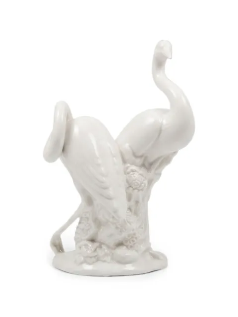 ENZO DE GASPERI floral-relief heron sculpture White 175012430