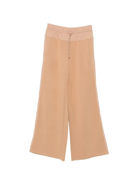 TWINSET drawstring-waist wide-leg track pants Neutrals 262LI2LCC