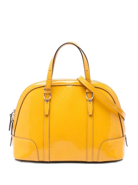 Gucci Pre-Owned 2016-2026 Small Microguccissima Patent Nice Dome satchel Yellow TPCHKLK1PPXDTXB0