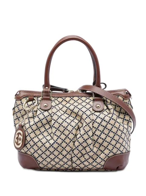Gucci Pre-Owned 2016-2026 Diamante Canvas Sukey satchel Neutrals MBPZHMVTK8ZA3IYV