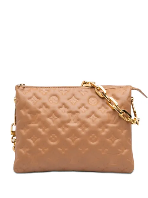 Louis Vuitton Pre-Owned 2021-2026 Monogram Embossed Puffy Lambskin Coussin PM satchel Brown HDWJ4VWTW1UU0YPO