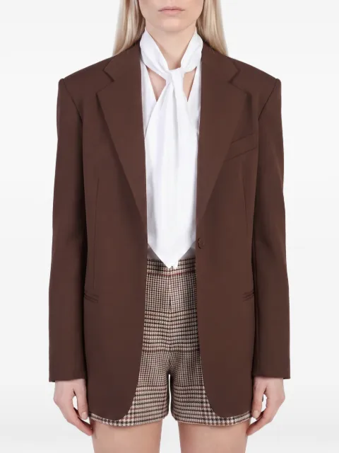 Federica Tosi single-breasted loose-fit blazer Brown 30301303