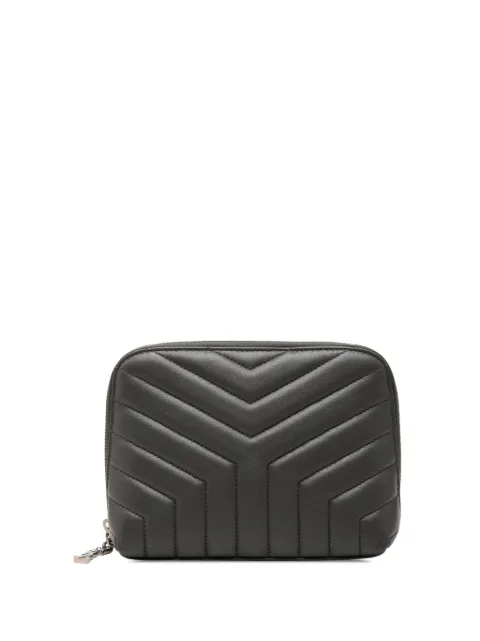 Saint Laurent Pre-Owned 2017 Matelasse Lambskin Monogram Loulou Cosmetic Case pouch Black V7OAZYRHNFTP70FV