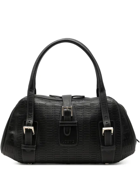 Loewe Pre-Owned 2005 Embossed Leather Senda handbag Black H4UI3MD478UFJJ00
