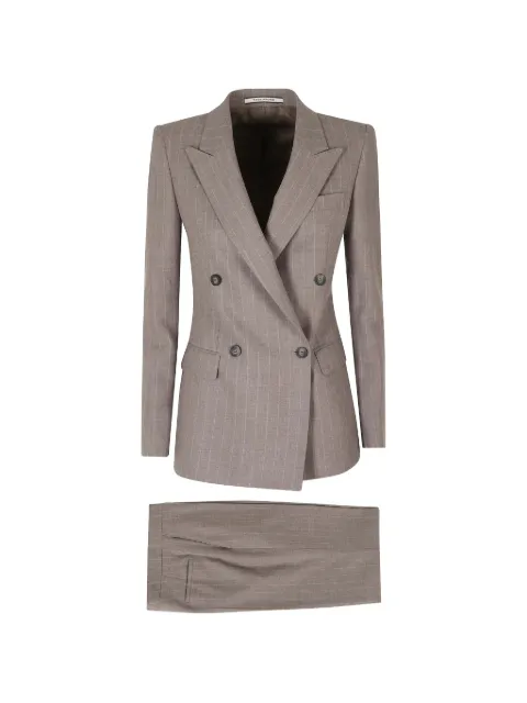 Tagliatore pinstripe double-breasted suit Brown TROS1D930005B26I315099