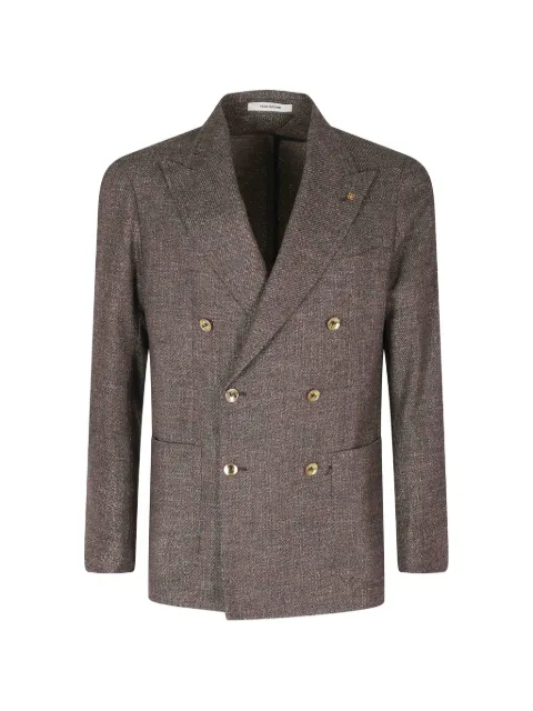 Tagliatore double-breasted peak-lapels blazer Brown 1SMC20KC90044U26I280099